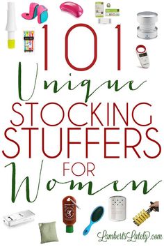 the cover of 101 unique stocking stuff for women