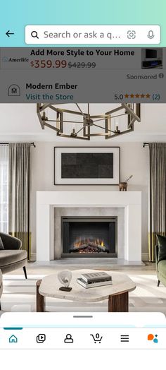 a living room filled with furniture and a fire place