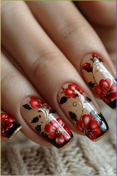 Gucci Inspired, French Tip Nail Designs, Sassy Nails, Fall Nail Trends, Fall Nail Art Designs, Vibrant Nails, Colorful Nail Designs, Fall Nail Art, French Tips