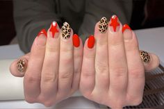 Nails by me Red Croc Nails, Pretty Nail Designs, Leopard Nails, Christmas Nails, Pretty Nails