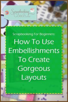 a green sign that says scrapbooking for beginners how to crop photos like a professional