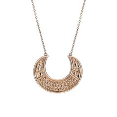 If you are looking for something different this is the necklace for you. Its tribal markings making it quite unique. Crescent Moon Necklace, Jewellery Storage, Quirky Gifts, Beautiful Rose, Moon Necklace, Gold Plated Necklace, Rose Gold Necklace, Yellow Rose, Sterling Silver Necklace