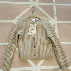 New With Tags Cute Zara Sweater For Spring, Cute Zara Long Sleeve Outerwear, Zara Cotton Cardigan For Fall, Scalloped Blouse, Zara Knitwear, Girls Cardigan Sweater, Zara Cardigan, Knit Baby Sweaters, Zara Boys