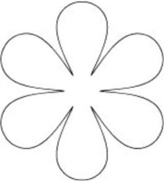 an outline of a flower with four petals