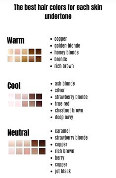 Want to dye your hair but don’t know which color? Use this as a guide♡︎ Level Of Hair Color Chart, Blonde Hair By Skin Tone, How To Find What Hair Color Suits You, Hair Color According To Skin Tone, Blonde Neutral Skin Tone, Oligo Calura Hair Color, Perfect Hair Color For Skin Tone Quiz, Hair Color Meaning, Best Hair Colors For True Summer