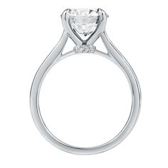 an engagement ring with a princess cut diamond in the center