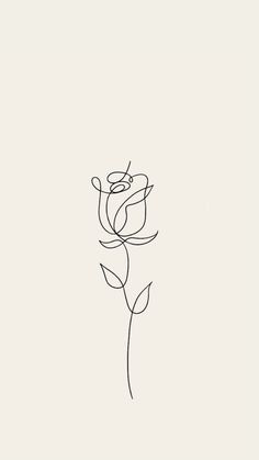 a drawing of a single rose on a white background with the word love written in it