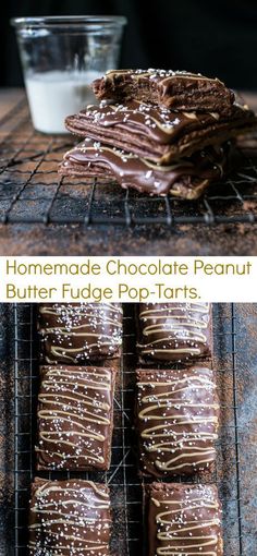 homemade chocolate peanut butter fudge pop tarts