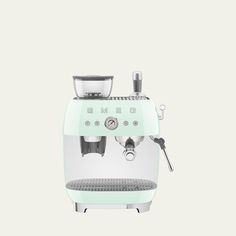 an espresso machine on a white background