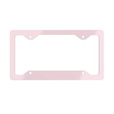 a pink license plate frame on a white background with clipping area for text or image