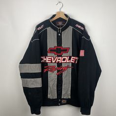 Vintage Jeff Hamilton Chevrolet Racing Jacket | 3XL | Black Condition: Great Condition, marks on sleeves Tagged Size: 3XL Fit's Like: 3XL MEASUREMENTS📏: ---------------------------------- PIT-TO-PIT: 30" LENGTH: 30" ❓Feel free to contact us anytime for any further questions/inquiries 🌎We offer worldwide shipping! Jeff Hamilton, Coats Vintage, Racing Jacket, Vintage Jackets, American Vintage, Vintage Black, Mens Jackets, Jackets & Coats, Adult Outfits