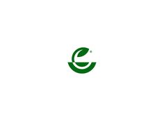 the letter e is made up of green leaves