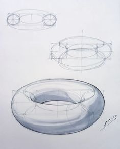 three drawings of different shapes and sizes