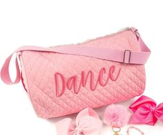 ENJOY PREMIUM QUALITY - High quality fabric used to make our dance bag to ensure product last and a stress free time for busy dance recitals, competitions and every day use! STRONG ADJUSTABLE STRAP - Perfect adjustable pink dance strap that is sewn into the bag. This bag is for girls, travel pack, personalized travel, sports bag, sequin duffle bag, big ballet bag, dance costume bag, competition bag, cheap duffle bags, glitter duffle bag or a convenient choice for everyday use! PERFECT GIFT - A p Dance Keychain, Dance Bows, Tutu Pink, Dance Gear, Costume Bags, Ballet Bag, Girls Ballet, Toddler Bag, Toddler Backpack