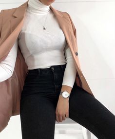 ★@coolgirlvibezz☆ Mode Casual, Looks Chic, Inspired Outfits, Fall Fashion Outfits, Girly Outfits, Outfit Casual, Knit Hat, Winter Fashion Outfits