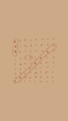 the word search is written in red on a tan background with an orange line going through it