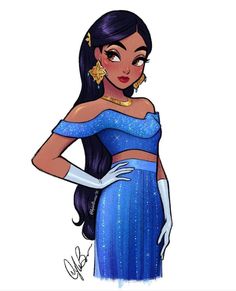 disney princess pocahon from the animated movie pocahon is wearing a blue dress and