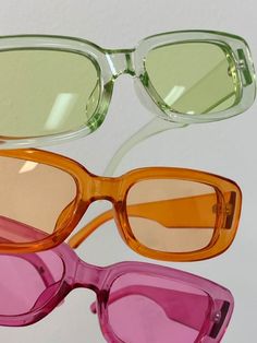 evry jewels sunglasses shades pink green orange colourful summer aesthetic vibe Funky Glasses, Trendy Glasses, Cute Sunglasses, Cute Glasses, Stylish Glasses, Classic Sunglasses, Trendy Sunglasses, Gold Print, Mode Inspo