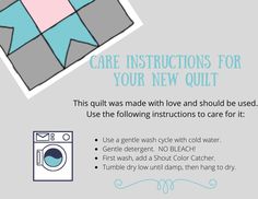 the instructions for how to use quilts in your new quilt pattern, including an image of