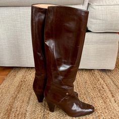 These Are Beautiful Vintage Gucci Tall Brown Boots. They’re Too Small For Me Since I Wear A 7.5, Unfortunately. They Have Been Worn Since They Are Vintage So Please Be Sure To Review Photos Carefully Before Buying! Let Me Know If You Have Any Questions! Gucci Round Toe Boots For Office, Gucci High Heel Boots For Formal Occasions, Gucci High-heeled Boots For Formal Occasions, Gucci Boots With Reinforced Heel For Formal Occasions, Gucci Formal Boots With Reinforced Heel, Gucci Boots For Work, Gucci Formal Boots With Pointed Toe, Gucci Formal Pointed Toe Boots, Gucci Formal Boots With Leather Sole