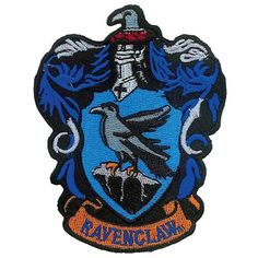 the ravenclaw crest is shown on a white background