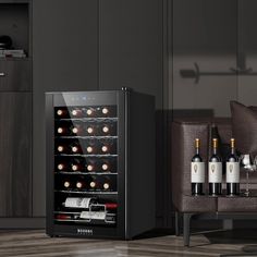 an image of a wine cooler in the living room