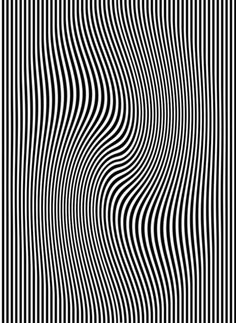 an abstract black and white background with wavy lines in the center, as if it were optical art