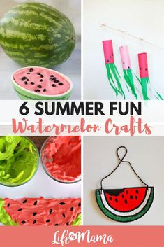 watermelon crafts for kids that are fun and easy to make with the kids