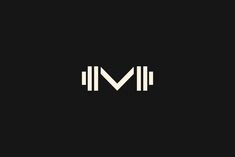 a black and white logo with the letter m