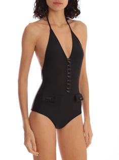 DescriptionThis Cicada Halterneck Swimsuit is perfect to be worn during the day by the pool. Wear the Cicada Halterneck Swimsuit with a long skirt and flat sandals for a urban look. Items in the FINAL SALE category cannot be cancelled or returned. Product detailsHalterneck, V-Neckline, Open Back, Acrylic Detail ColorBlack Composition85% POLYAMIDE 15% SPANDEX Model measurementsHeight: 180 cm (5'11") / Bust: 82 cm (32.3") / Waist: 60 cm (23.6") / Hips: 92 cm (36.2") - Model is wearing size small. Black Swimwear With Back Closure, Elegant Summer Swimwear With Back Closure, Pool Wear, Adriana Degreas, Halter Neck Swimsuit, Swimsuit Sale, Urban Looks, During The Day, Swimsuit Dress