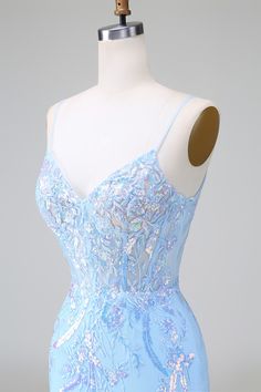 Sparkly Lilac Blue Corset Open Back Sequins Short Homecoming Dress with Embroidery Hoco Court, Yellow Homecoming Dresses, Orange Homecoming Dresses, Purple Homecoming Dress, Boho Wedding Gowns, Blue Bodycon, Lovely Partner, Green Homecoming Dresses, Black Homecoming Dress