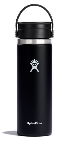 the hydro flask water bottle is black