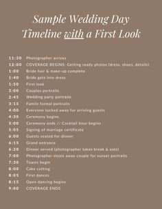 6 Timeline Tips For A Panic-Free Wedding Day Wedding Reception Timeline, Spring Wedding Outfit, Wedding Day Schedule, Photography Timeline, Wedding Planning Timeline, Day Schedule, Wedding Day Timeline, Future Wedding Plans, Wedding Timeline