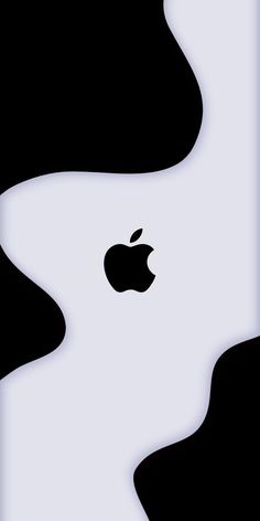 an apple logo is shown in black and white