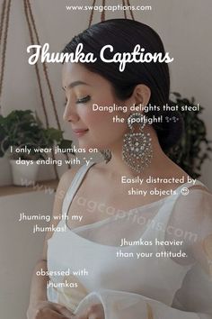 a woman in a white dress with her hand on her hip and the words, humba captions