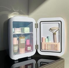 Skincare Inspiration, Skin Care Collection, Skincare Organization, Skin Care Items, Pretty Skin, Mini Fridge