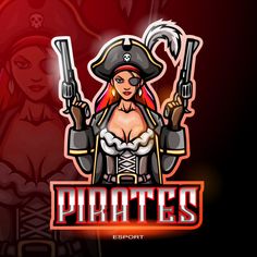 Female Pirates, Pirate Logo, Minimal Logo Branding, Female Pirate, Adventure Logo, Esports Logo, Logo Design Video, Game Logo Design, Xbox Gifts