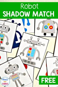 Robots Preschool, Robot Activity, Education Printables, Shadow Matching, Robot Theme, Technology Theme, Playful Learning, Unit Studies, Kindergarten Learning