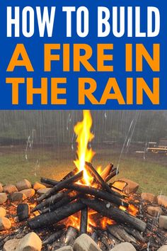 Building and sustaining a fire is one of the most valuable survival skills, but it can be challenging, especially if you can't find any dry tinder or kindling. Here's how build a fire in the rain. Survival Skills Emergency Preparedness, Emergency Preparedness Food, To Build A Fire, Emergency Prepardness, Survival Skills Life Hacks, Emergency Preparedness Kit, Emergency Preparation, Survival Life Hacks