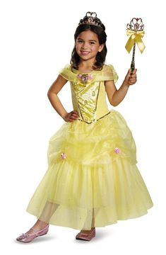 Beauty and the Beast Belle Deluxe-Child Costume Toddler and Child Sizes New! Product Includes: Dress with character cameo Wand and tiara sold separately Belle Costume Kids, Disney Princess Halloween, Disney Princess Dress, Toddler Costumes Girl, Cosplay Disney, Beauty And The Beast Costume, Beast Disney, Disney Princess Costumes, Belle Costume