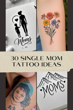 some tattoos that say mom and dad are on the back of their arm, while others have