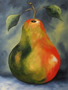 One Big Pear 18 x 24 Original Painting, Torrie Smiley Pear Art, Fruit Painting, Painting Still Life, Still Life Art, Fruit Art, Pastel Art, Pastel Painting, Still Life Painting, Acrylic Art