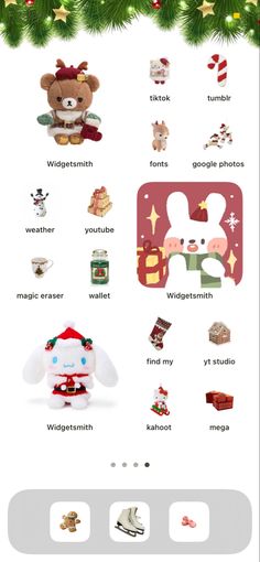 an image of christmas stickers on the app store's phone screen, with text below it