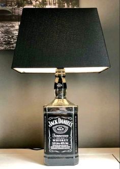 a lamp that is on top of a table