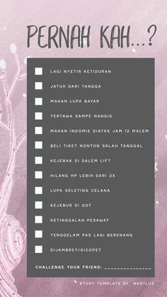 a pink poster with the words pernah kah?