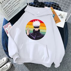 Gojo Nike Hoodie, Gojo Hoodie, Anime Community, The Best Anime, Best Anime, Anime Merch, Anime Merchandise, Laid Back Style, Grey Hoodie