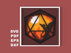 the logo for svg dxf with an image of a dragon on it