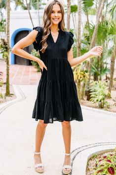 Make It Your Own Black Tiered Dress Text MINT to 90243 for 15% off Date Night Tiered Mini Dress With Ruffle Hem, Tiered Mini Dress For Date Night In Summer, Chic Tiered Dress With Tiered Skirt For Day Out, Elegant Black Tiered Dress With Ruffle Hem, Black Tiered Dress For Spring, Flirty Tiered Midi Dress For Brunch, Black Tiered Mini Dress With Ruffle Hem, Black Summer Tiered Dress With Tiered Skirt, Elegant Tiered Mini Dress For Day Out