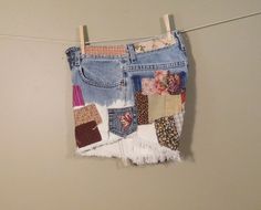 Patchwork Blue Jean Cut Off Shorts Size 9 petite Summer Recycled Denim Patchwork Bottoms, Summer Patchwork Recycled Denim Bottoms, Patchwork Cutoff Jean Shorts For Summer, Summer Patchwork Cutoff Jean Shorts, Patchwork Cotton Jean Shorts For Spring, Spring Patchwork Cotton Jean Shorts, Bohemian Denim Shorts For Festivals, Summer Cutoff Jean Shorts With Patches, Summer Cutoff Shorts With Patches