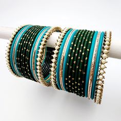 Bray Bangle Set Indian Bangles , South Asian Bangles , Pakistani Bangles , Desi Bangles , Punjabi Bangles , Tamil Bangles , Indian Jewelry Green Bangle Bracelets In Fusion Style, Fusion Green Bangle Bracelets, Traditional Adjustable Blue Bangle, Green Stackable Bangle Beaded Bracelets, Green Stackable Beaded Bangle Bracelets, Green Fusion Style Bangle Bracelets, Green Fusion Bangle Bracelet, Turquoise Bangle Bracelets For Wedding, Turquoise Bangle Bracelet For Weddings